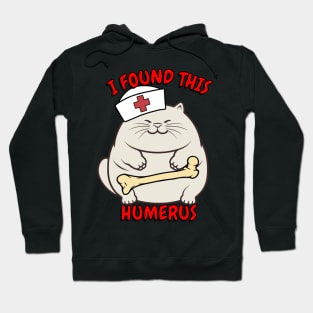 funny fat cat is a nurse with a joke Hoodie